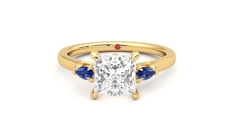 Taylor & Hart Faith Princess Engagement Ring 360 degree image 29