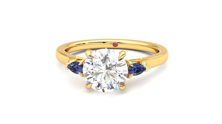 Taylor & Hart Faith Round Engagement Ring 360 degree image 28