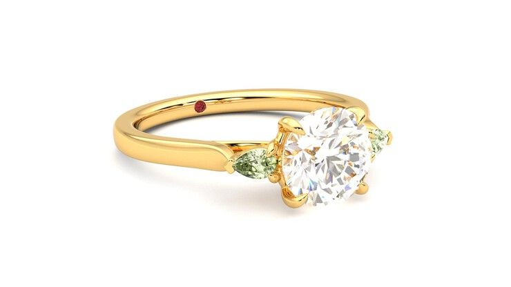 Taylor & Hart Faith Round Engagement Ring 360 degree image 5