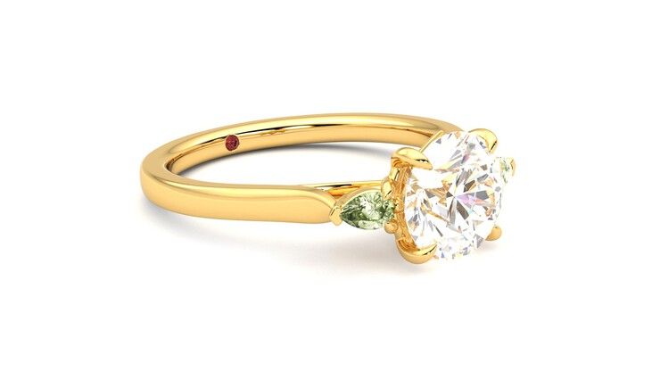 Taylor & Hart Faith Round Engagement Ring 360 degree image 6