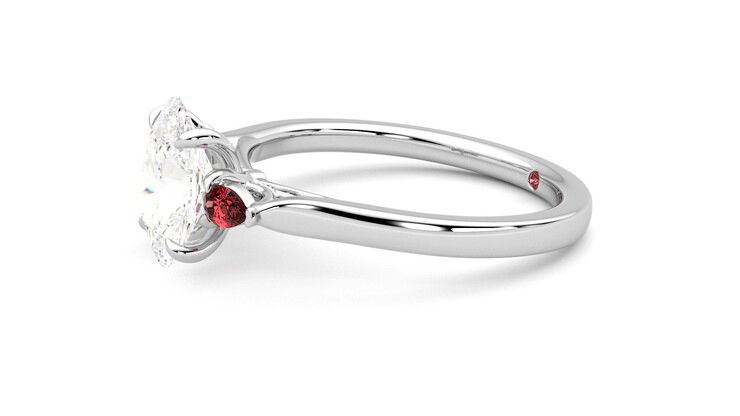 Taylor & Hart Faith Oval Engagement Ring 360 degree image 22
