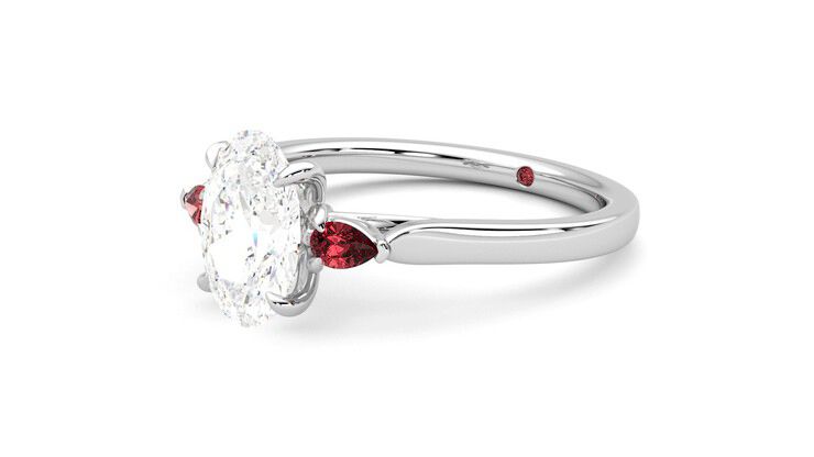 Taylor & Hart Faith Oval Engagement Ring 360 degree image 24