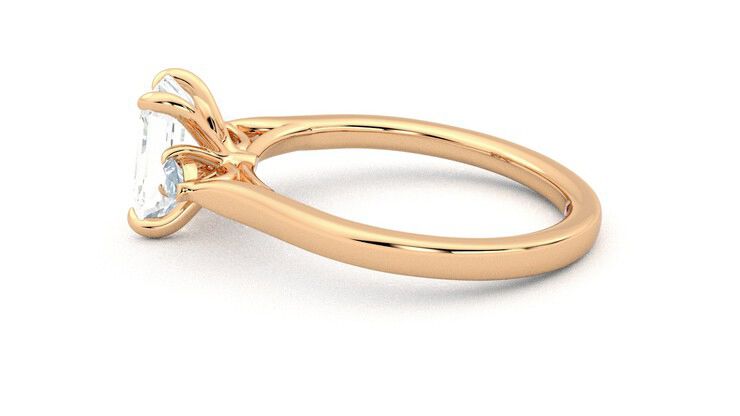 Taylor & Hart Faith Emerald Engagement Ring 360 degree image 20