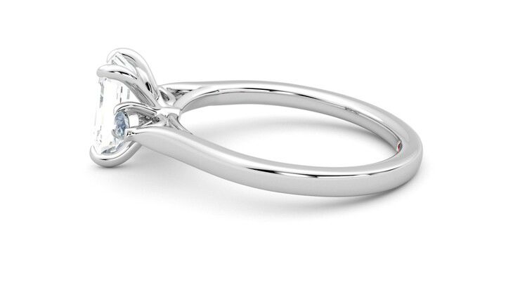 Taylor & Hart Faith Emerald Engagement Ring 360 degree image 20