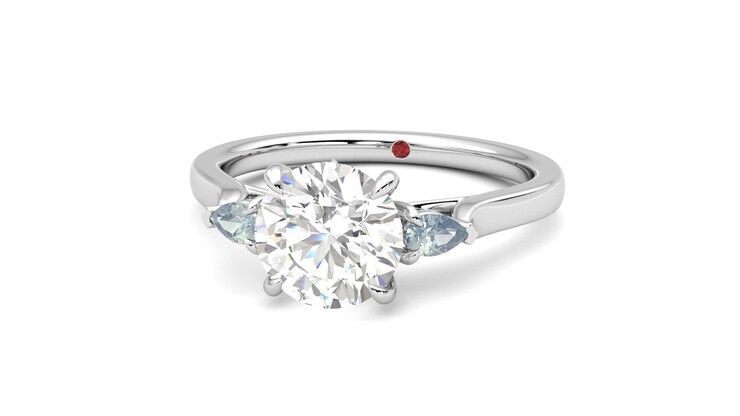 Taylor & Hart Faith Round Engagement Ring 360 degree image 27
