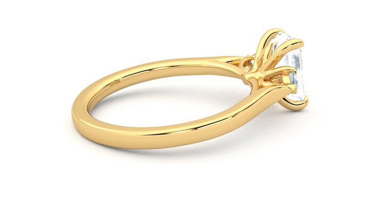 Taylor & Hart Faith Emerald Engagement Ring 360 degree image 11