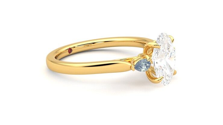 Taylor & Hart Faith Oval Engagement Ring 360 degree image 7