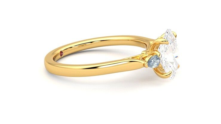 Taylor & Hart Faith Oval Engagement Ring 360 degree image 8