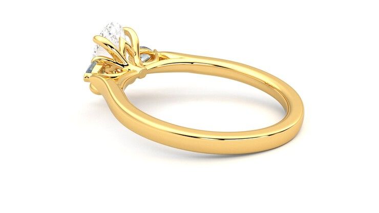 Taylor & Hart Faith Oval Engagement Ring 360 degree image 18