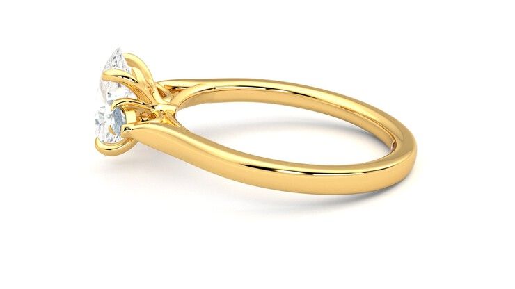 Taylor & Hart Faith Oval Engagement Ring 360 degree image 20