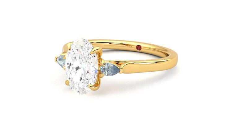 Taylor & Hart Faith Oval Engagement Ring 360 degree image 25
