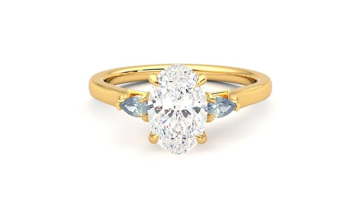 Taylor & Hart Faith Oval Engagement Ring 360 degree image 29