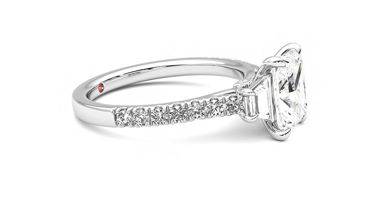 Taylor & Hart Felicity Radiant Engagement Ring 360 degree image 8