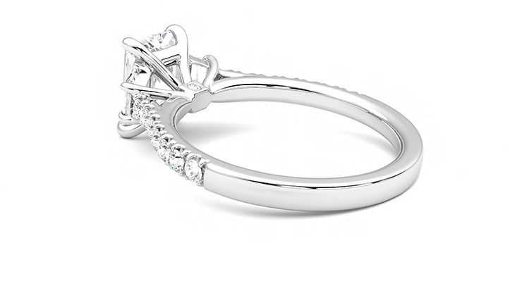 Taylor & Hart Felicity Radiant Engagement Ring 360 degree image 18