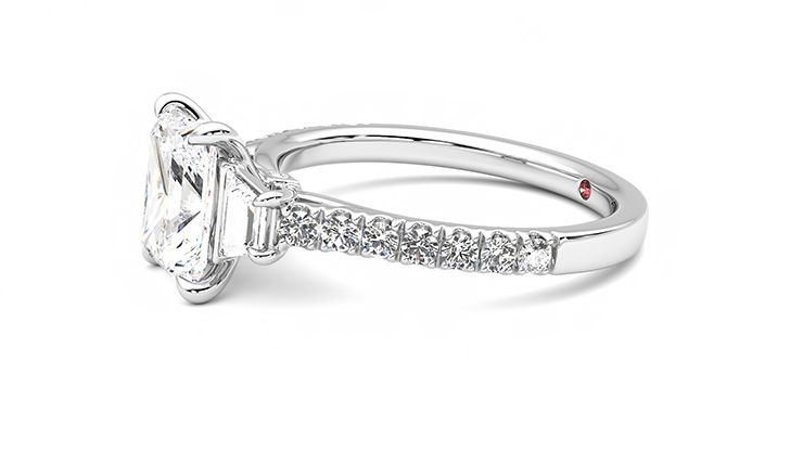 Taylor & Hart Felicity Radiant Engagement Ring 360 degree image 22