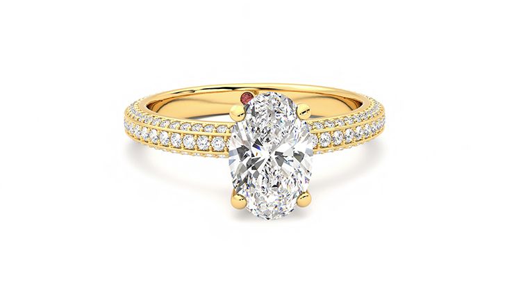 Taylor & Hart Halcyon Oval Engagement Ring 360 degree image 2