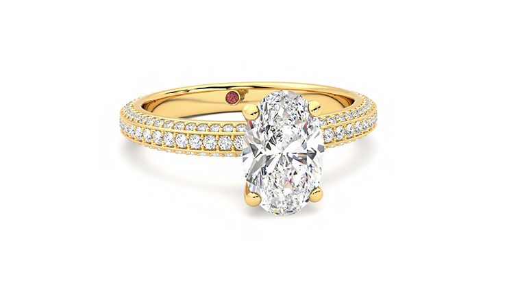 Taylor & Hart Halcyon Oval Engagement Ring 360 degree image 3