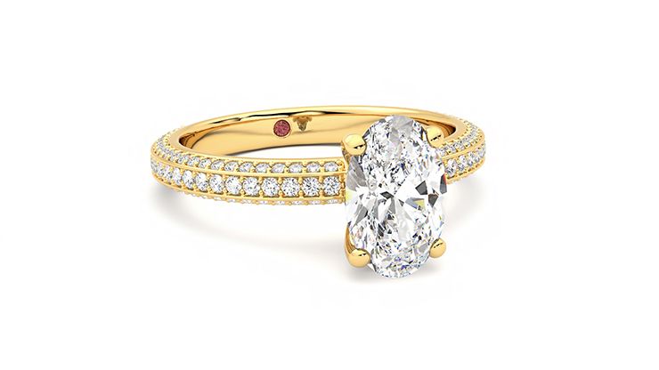 Taylor & Hart Halcyon Oval Engagement Ring 360 degree image 4