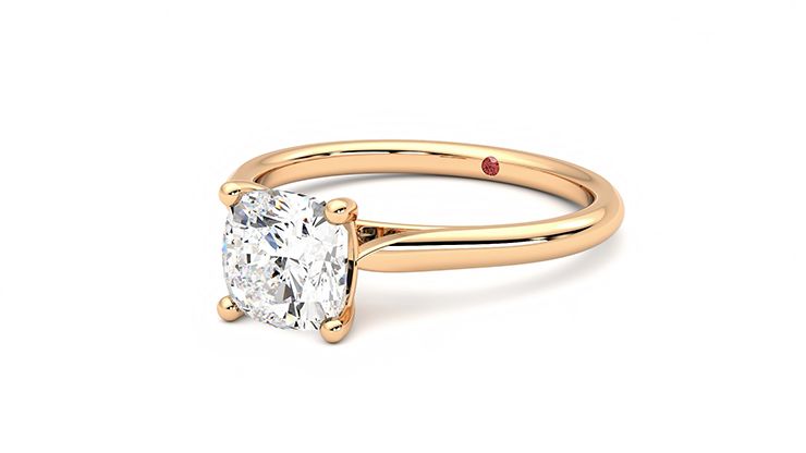 Taylor & Hart Hope Cushion Engagement Ring 360 degree image 25