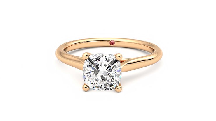 Taylor & Hart Hope Cushion Engagement Ring 360 degree image 28