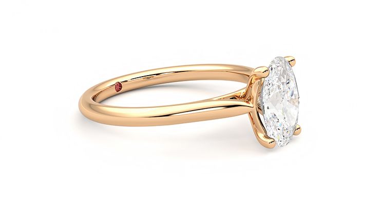 Taylor & Hart Hope Oval Engagement Ring 360 degree image 7