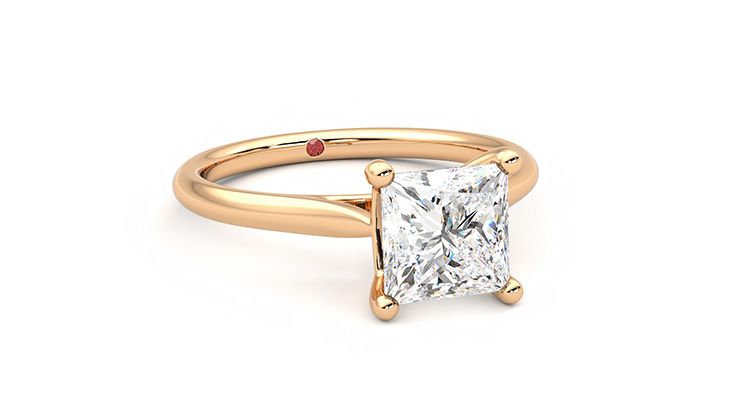 Taylor & Hart Hope Princess Engagement Ring 360 degree image 4