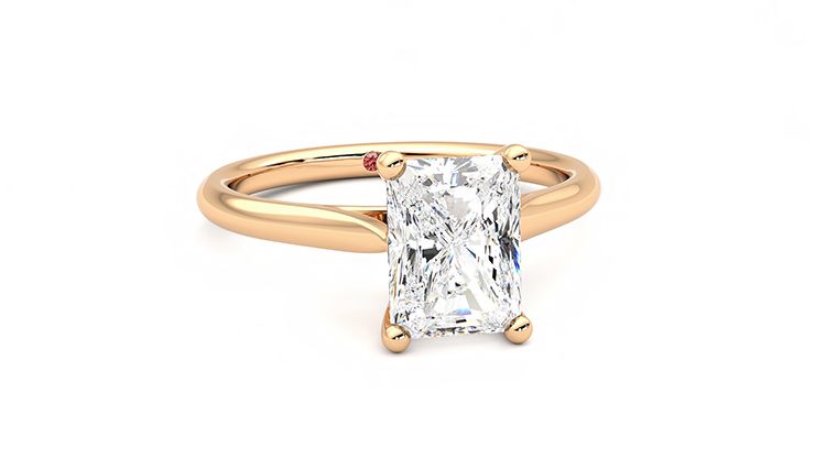 Taylor & Hart Hope Radiant Engagement Ring 360 degree image 3