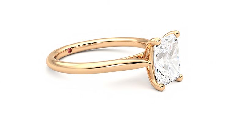 Taylor & Hart Hope Radiant Engagement Ring 360 degree image 7