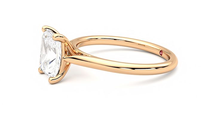 Taylor & Hart Hope Radiant Engagement Ring 360 degree image 22