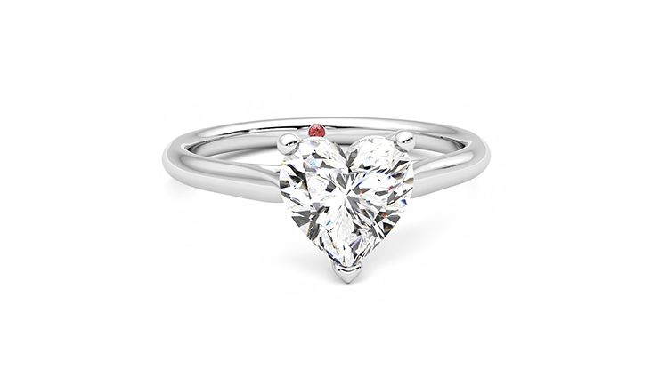 Taylor & Hart Hope Heart Engagement Ring 360 degree image 2