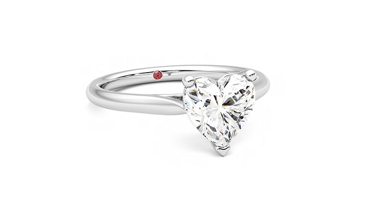 Taylor & Hart Hope Heart Engagement Ring 360 degree image 4