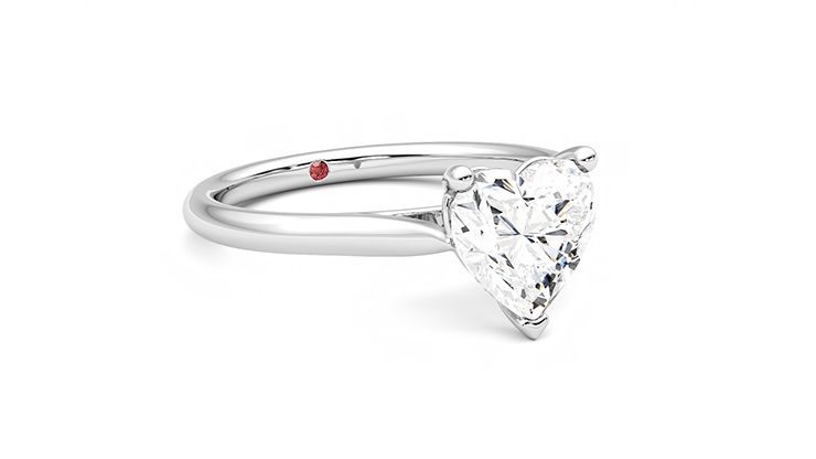 Taylor & Hart Hope Heart Engagement Ring 360 degree image 5