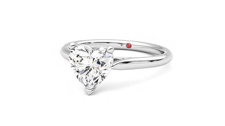 Taylor & Hart Hope Heart Engagement Ring 360 degree image 26