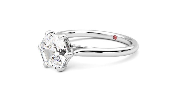 Taylor & Hart Hope Hexagonal Engagement Ring 360 degree image 24