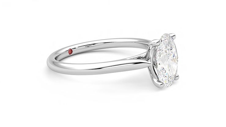 Taylor & Hart Hope Oval Engagement Ring 360 degree image 7