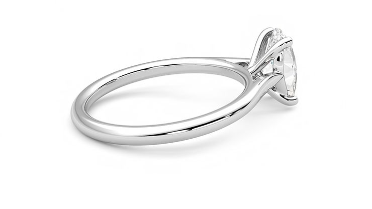 Taylor & Hart Hope Oval Engagement Ring 360 degree image 11