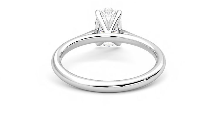 Taylor & Hart Hope Oval Engagement Ring 360 degree image 15