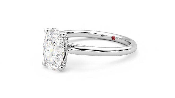 Taylor & Hart Hope Oval Engagement Ring 360 degree image 24