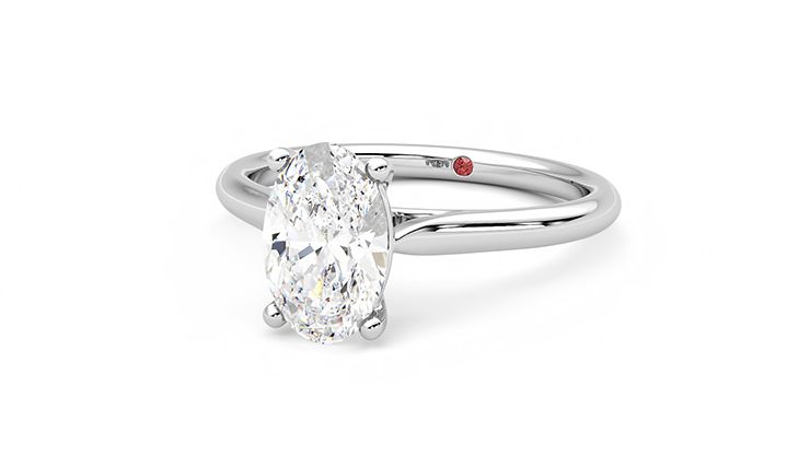 Taylor & Hart Hope Oval Engagement Ring 360 degree image 26