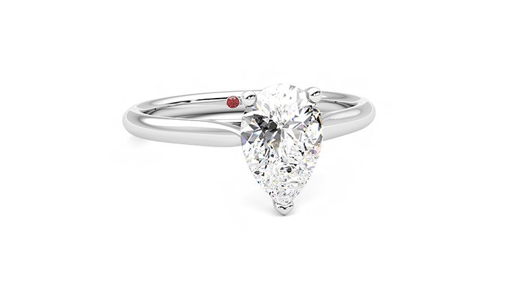 Taylor & Hart Hope Pear Engagement Ring 360 degree image 3