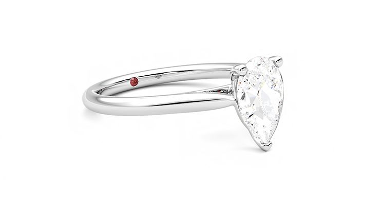 Taylor & Hart Hope Pear Engagement Ring 360 degree image 6