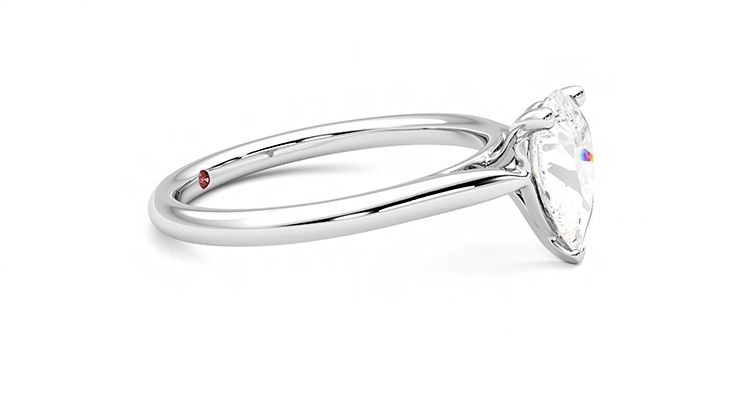 Taylor & Hart Hope Pear Engagement Ring 360 degree image 8