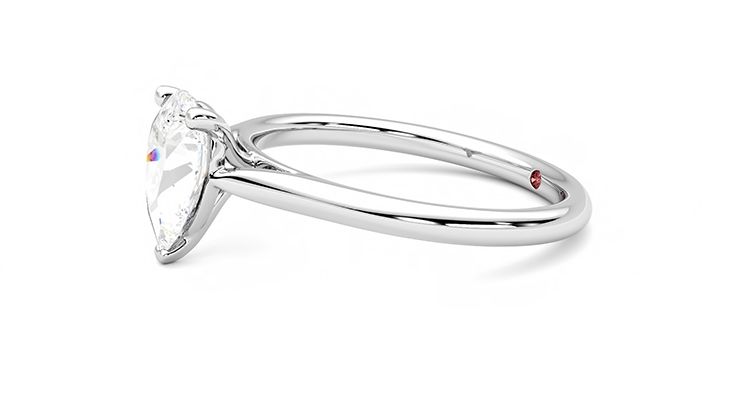 Taylor & Hart Hope Pear Engagement Ring 360 degree image 22