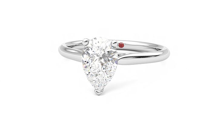 Taylor & Hart Hope Pear Engagement Ring 360 degree image 27
