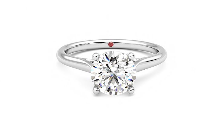 Taylor & Hart Hope Round Engagement Ring 360 degree image 1