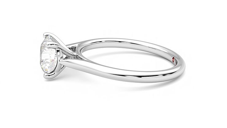 Taylor & Hart Hope Round Engagement Ring 360 degree image 21