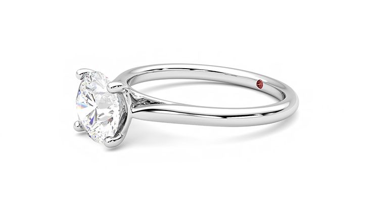 Taylor & Hart Hope Round Engagement Ring 360 degree image 23
