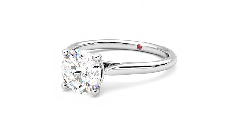 Taylor & Hart Hope Round Engagement Ring 360 degree image 25