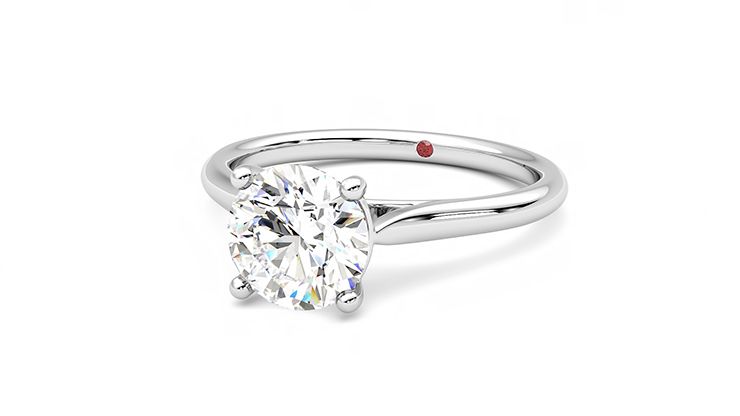 Taylor & Hart Hope Round Engagement Ring 360 degree image 26