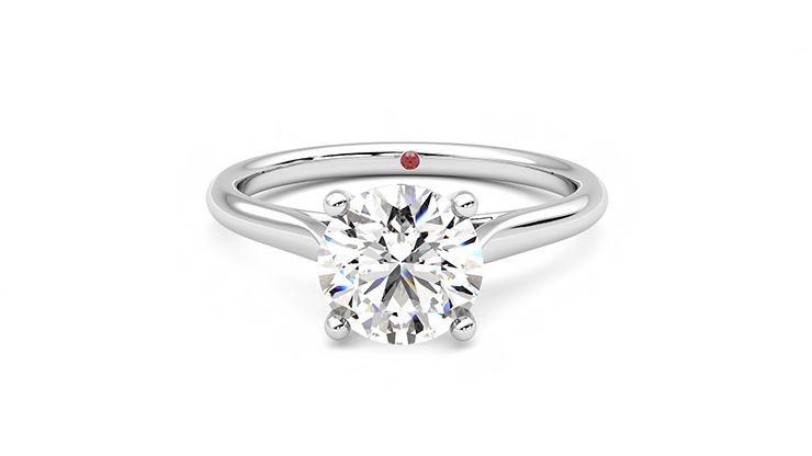 Taylor & Hart Hope Round Engagement Ring 360 degree image 29